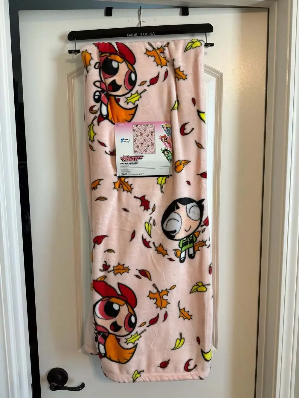 The Powerpuff Girls Soft Plush Throw Blanket Autumn Leaves 50x70
